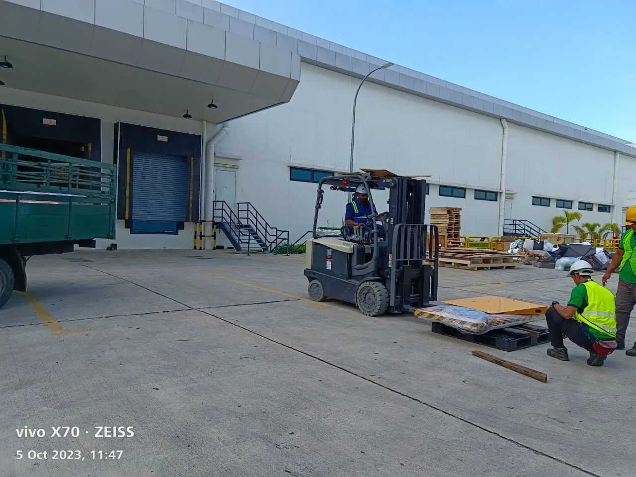 At Customer Site Installing Conveyor