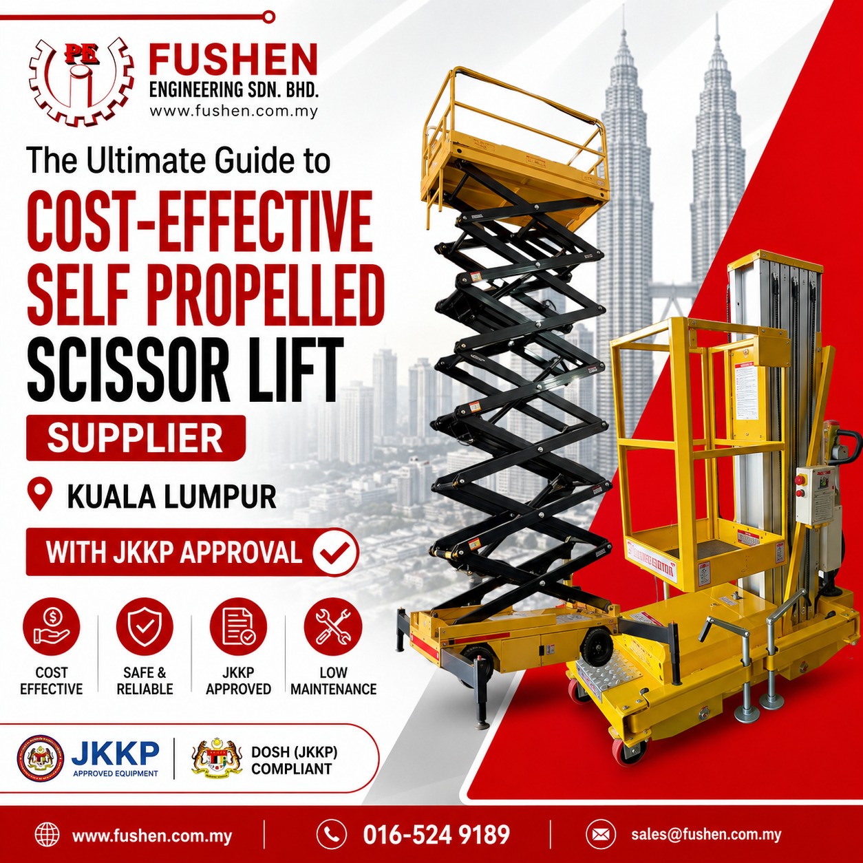 2026 The Ultimate Guide to Cost-Effective Self Propelled Scissor Lift Supplier Kuala Lumpur With JKKP Approval